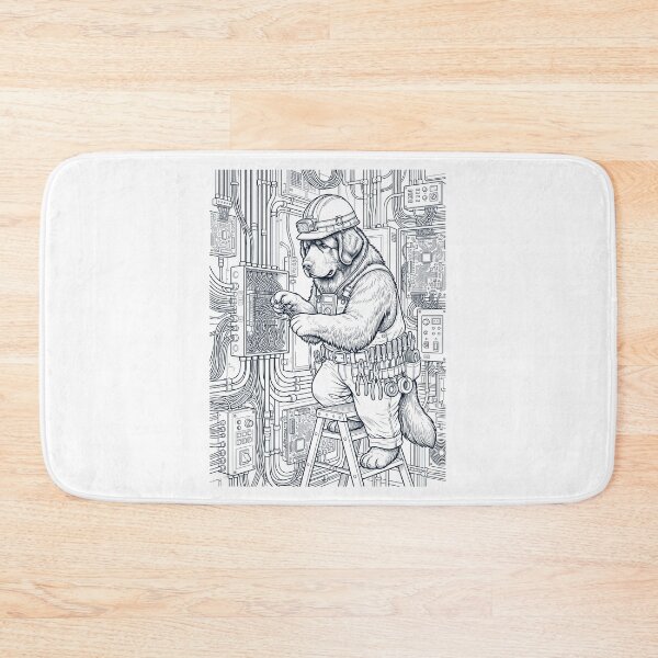 Item preview, Vintage Newfoundland Electrician Dog Dad Mom Lover designed and sold by DoodleTortle.