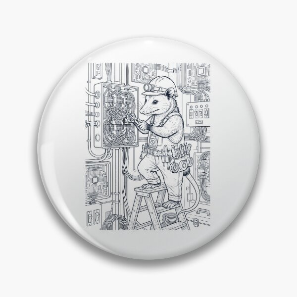 Item preview, Vintage Opossum Electrician Animal Lover designed and sold by DoodleTortle.