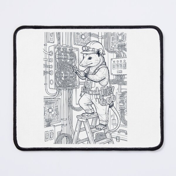 Item preview, Vintage Opossum Electrician Animal Lover designed and sold by DoodleTortle.