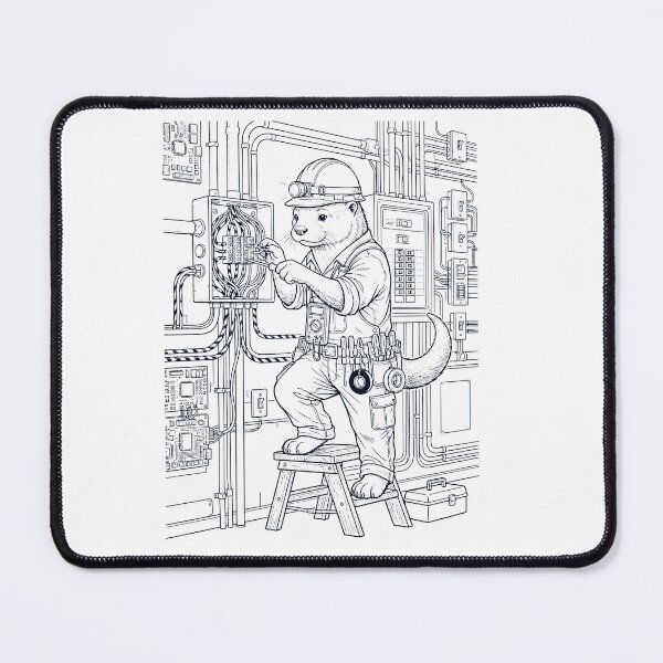Item preview, Vintage Otter Electrician Animal Lover designed and sold by DoodleTortle.
