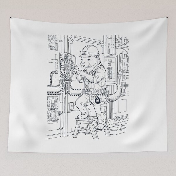 Item preview, Vintage Otter Electrician Animal Lover designed and sold by DoodleTortle.