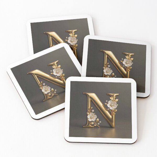 Item preview, Elegant Letter 'N' with black background designed and sold by Art-spree.