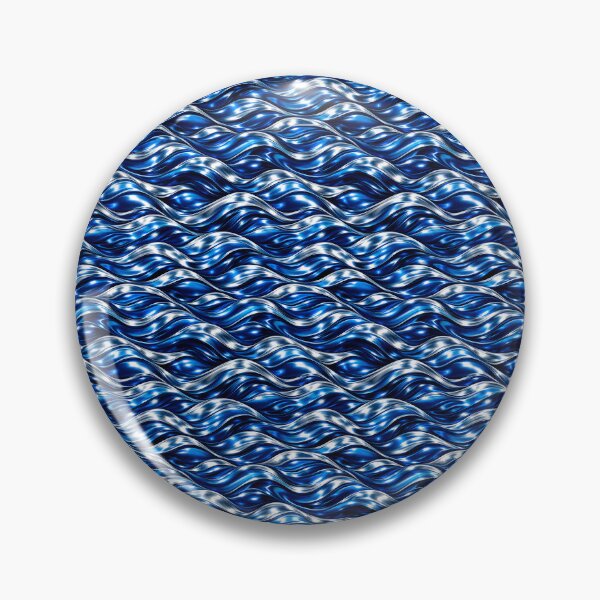 Item preview, Abstract pattern of blue metallic waves. designed and sold by elopezstock.