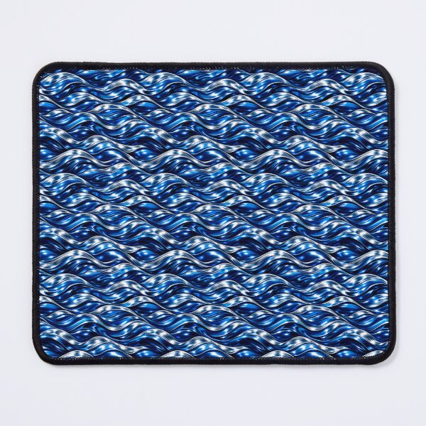 Item preview, Abstract pattern of blue metallic waves. designed and sold by elopezstock.