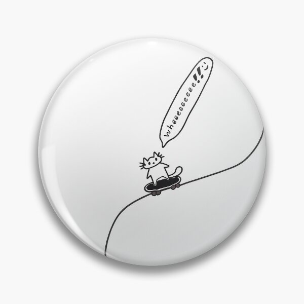 Item preview, Skateboarding White Cat designed and sold by CozyCatCreations.