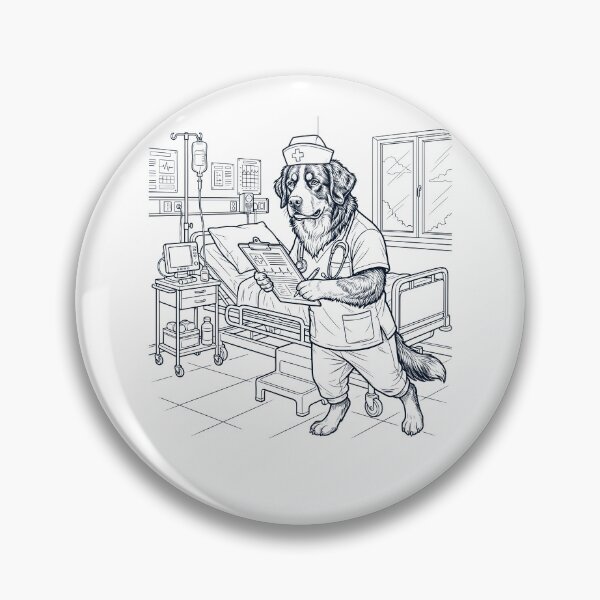 Item preview, Vintage Bernese Mountain Dog Nurse Dog Dad Mom Lover designed and sold by TerryConnells.