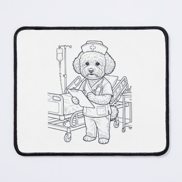 Item preview, Vintage Bichon Frise Nurse Dog Dad Mom Lover designed and sold by TerryConnells.