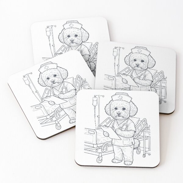 Item preview, Vintage Bichon Frise Nurse Dog Dad Mom Lover designed and sold by TerryConnells.