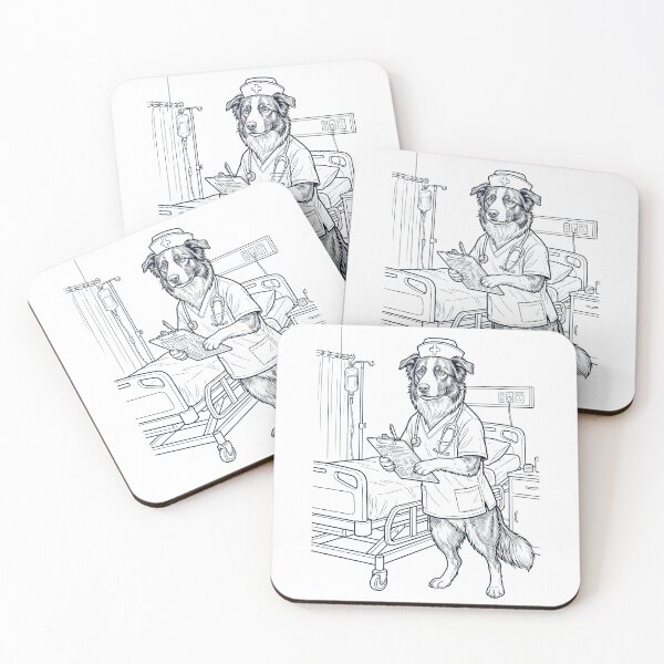 Item preview, Vintage Border Collie Nurse Dog Dad Mom Lover designed and sold by TerryConnells.