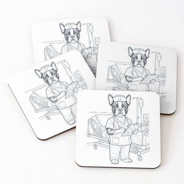 Item preview, Vintage Boston Terrier Nurse Dog Dad Mom Lover designed and sold by TerryConnells.