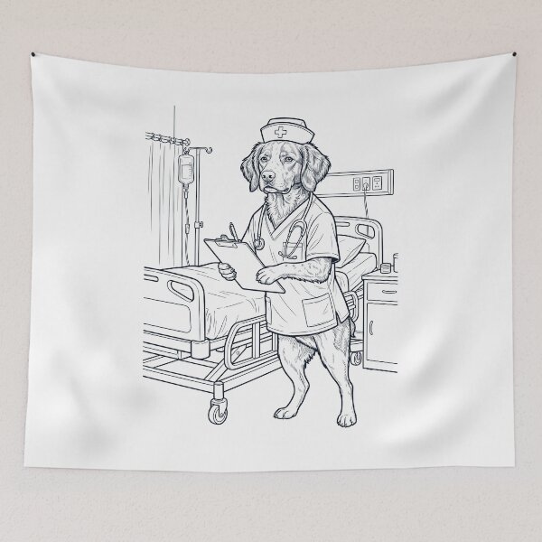 Item preview, Vintage Brittany Nurse Dog Dad Mom Lover designed and sold by TerryConnells.