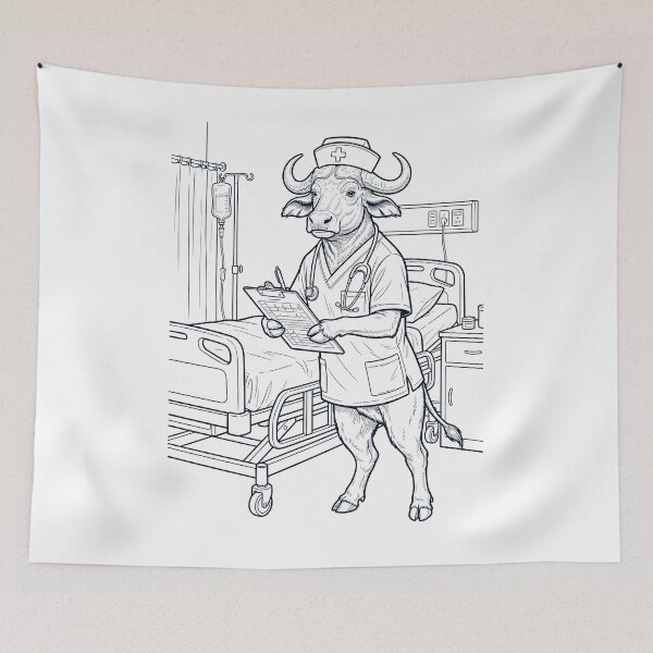 Item preview, Vintage Buffalo Nurse Animal Lover designed and sold by TerryConnells.
