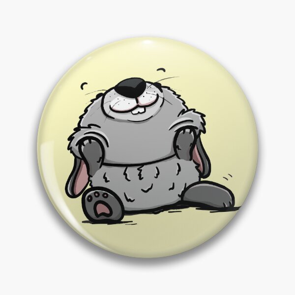 Item preview, Happy rabbit holding cheeks looking up cartoon illustration designed and sold by CuteLemon00.