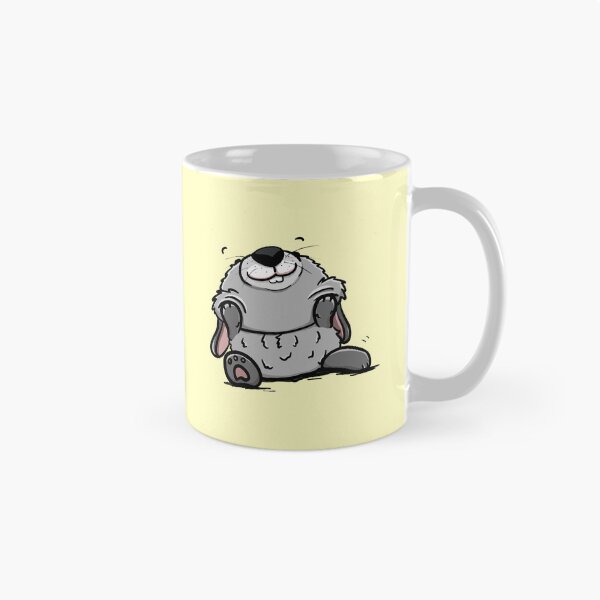 Item preview, Happy rabbit holding cheeks looking up cartoon illustration designed and sold by CuteLemon00.