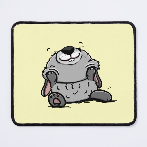 Item preview, Happy rabbit holding cheeks looking up cartoon illustration designed and sold by CuteLemon00.