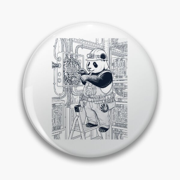 Item preview, Vintage Panda Electrician Animal Lover designed and sold by DoodleTortle.