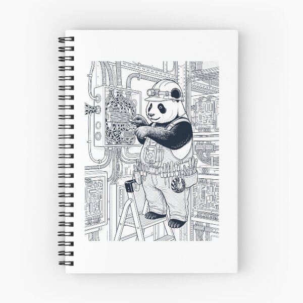 Item preview, Vintage Panda Electrician Animal Lover designed and sold by DoodleTortle.