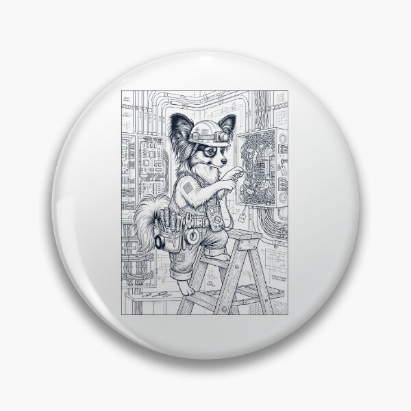 Item preview, Vintage Papillon Electrician Dog Dad Mom Lover designed and sold by DoodleTortle.
