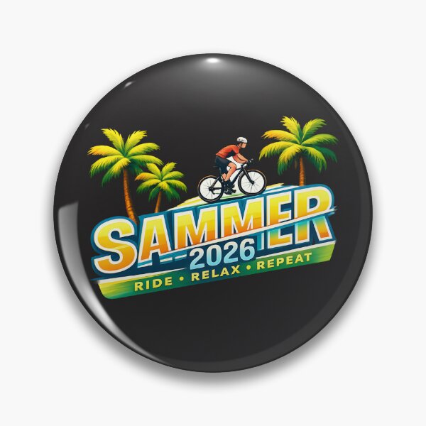 Item preview, Summer 2026 Ride Relax Repeat Tropical Cycling Design designed and sold by Les-Ink-Studio.