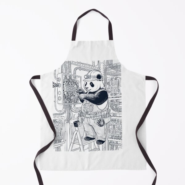Item preview, Vintage Panda Electrician Animal Lover designed and sold by DoodleTortle.