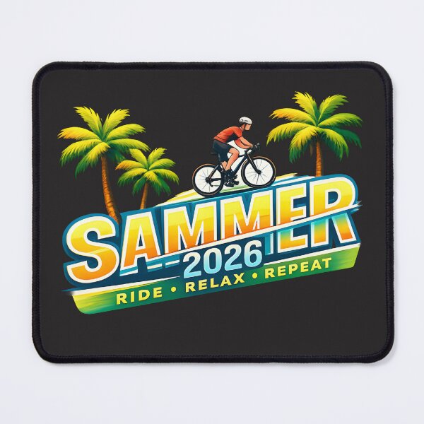 Item preview, Summer 2026 Ride Relax Repeat Tropical Cycling Design designed and sold by Les-Ink-Studio.