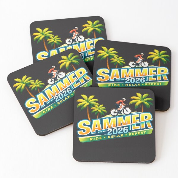Item preview, Summer 2026 Ride Relax Repeat Tropical Cycling Design designed and sold by Les-Ink-Studio.