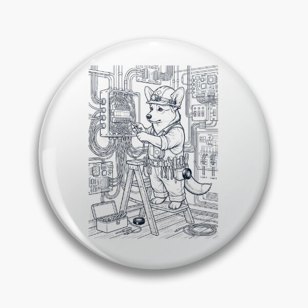 Item preview, Vintage Pembroke Welsh Corgi Electrician Dog Dad Mom Lover designed and sold by DoodleTortle.