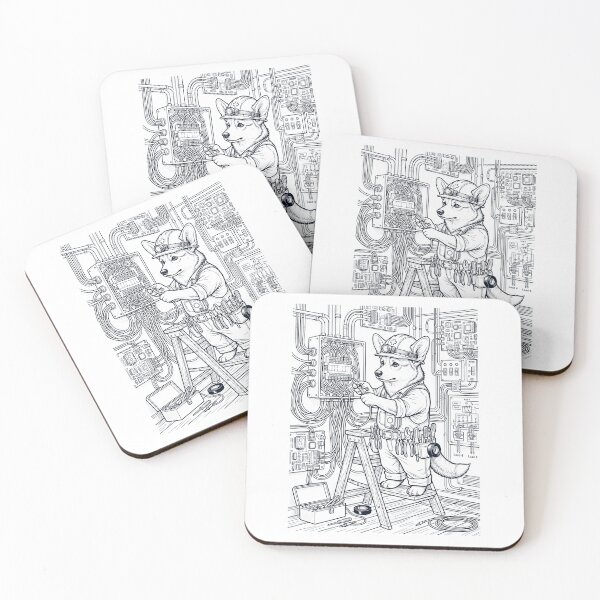 Item preview, Vintage Pembroke Welsh Corgi Electrician Dog Dad Mom Lover designed and sold by DoodleTortle.
