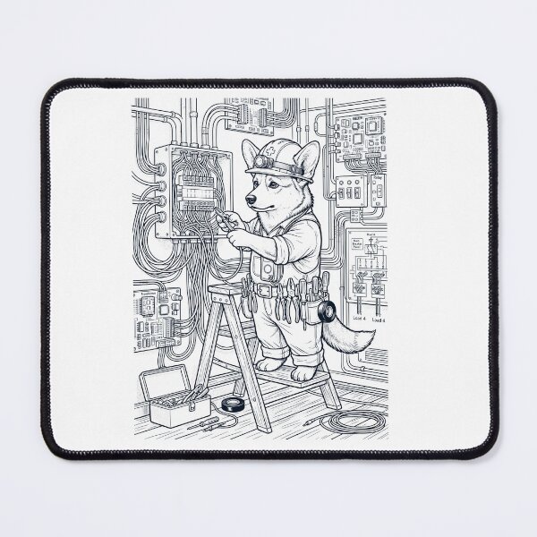 Item preview, Vintage Pembroke Welsh Corgi Electrician Dog Dad Mom Lover designed and sold by DoodleTortle.
