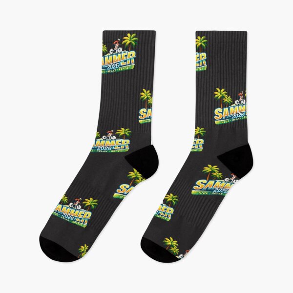 Item preview, Summer 2026 Ride Relax Repeat Tropical Cycling Design designed and sold by Les-Ink-Studio.