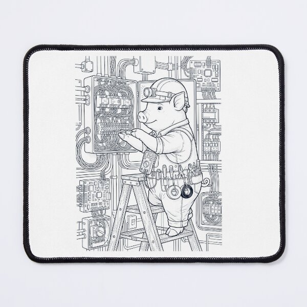 Item preview, Vintage Pig Electrician Animal Lover designed and sold by DoodleTortle.