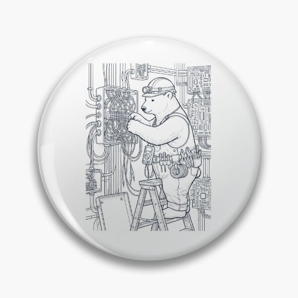 Item preview, Vintage Polar Bear Electrician Animal Lover designed and sold by DoodleTortle.
