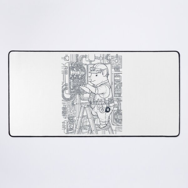 Item preview, Vintage Pig Electrician Animal Lover designed and sold by DoodleTortle.