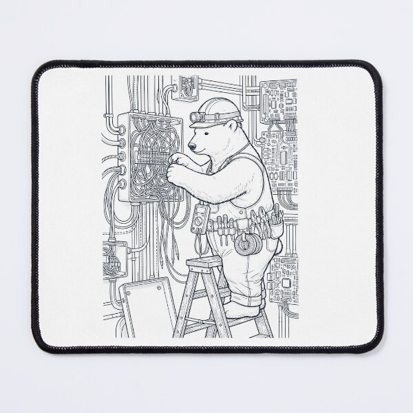 Item preview, Vintage Polar Bear Electrician Animal Lover designed and sold by DoodleTortle.