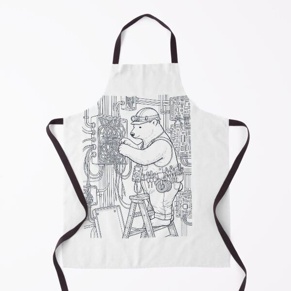 Item preview, Vintage Polar Bear Electrician Animal Lover designed and sold by DoodleTortle.