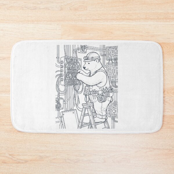Item preview, Vintage Polar Bear Electrician Animal Lover designed and sold by DoodleTortle.