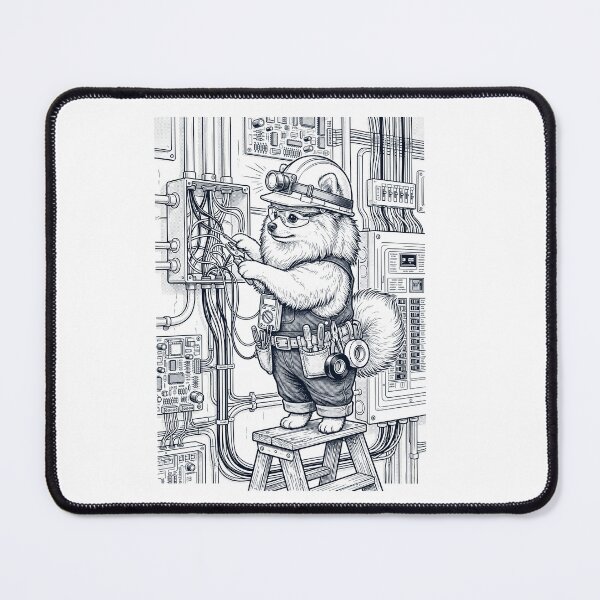 Item preview, Vintage Pomeranian Electrician Dog Dad Mom Lover designed and sold by DoodleTortle.