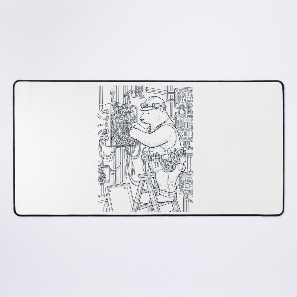 Item preview, Vintage Polar Bear Electrician Animal Lover designed and sold by DoodleTortle.