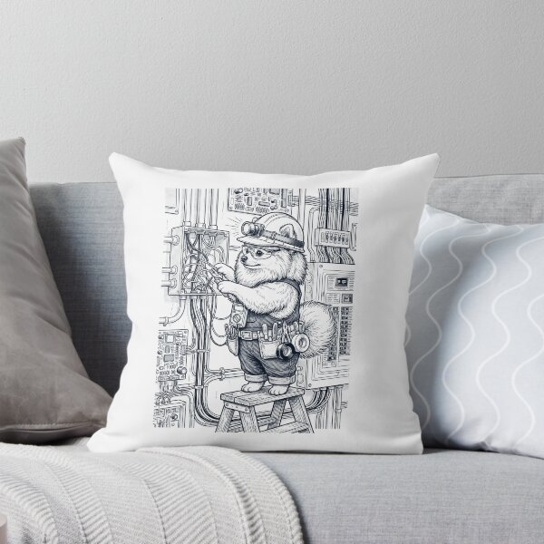 Item preview, Vintage Pomeranian Electrician Dog Dad Mom Lover designed and sold by DoodleTortle.