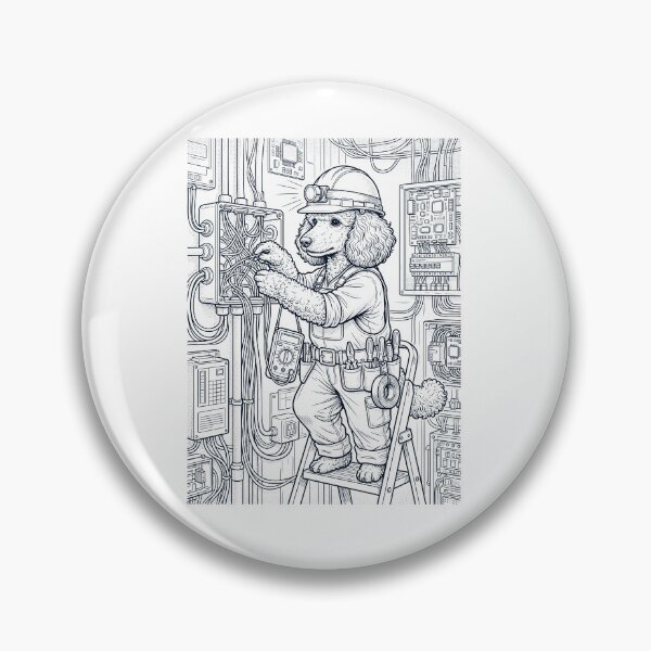 Item preview, Vintage Poodle Electrician Dog Dad Mom Lover designed and sold by DoodleTortle.