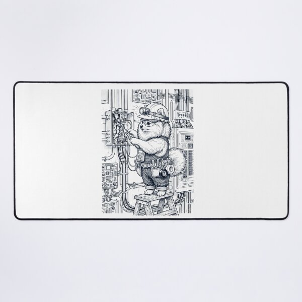 Item preview, Vintage Pomeranian Electrician Dog Dad Mom Lover designed and sold by DoodleTortle.