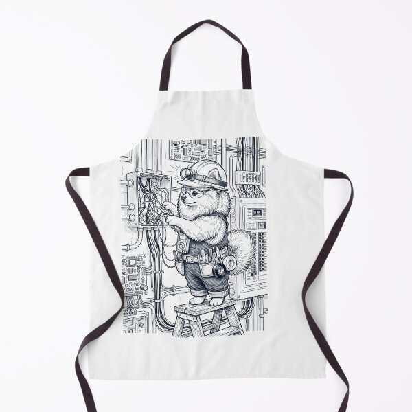 Item preview, Vintage Pomeranian Electrician Dog Dad Mom Lover designed and sold by DoodleTortle.