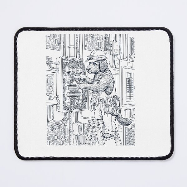 Item preview, Vintage Portuguese Water Dog Electrician Dog Dad Mom Lover designed and sold by DoodleTortle.