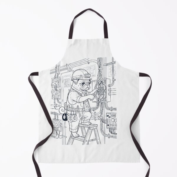 Item preview, Vintage Pug Electrician Dog Dad Mom Lover designed and sold by DoodleTortle.