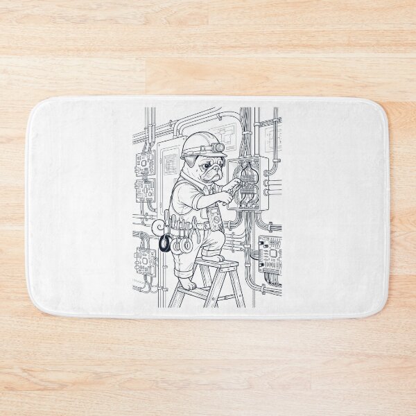 Item preview, Vintage Pug Electrician Dog Dad Mom Lover designed and sold by DoodleTortle.