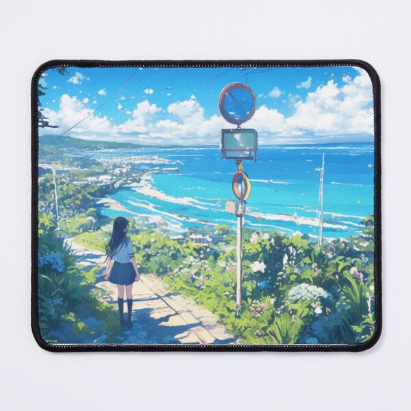 Item preview, Nostalgic Summer Seaside Anime Landscape designed and sold by EchoWave11.