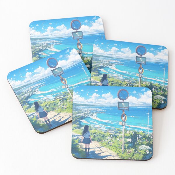 Item preview, Nostalgic Summer Seaside Anime Landscape designed and sold by EchoWave11.