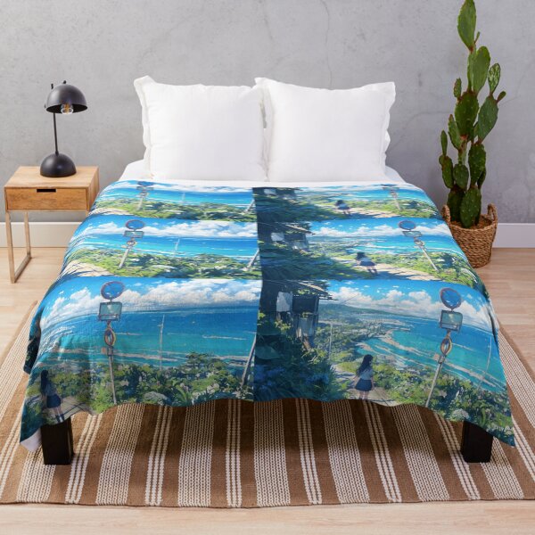 Item preview, Nostalgic Summer Seaside Anime Landscape designed and sold by EchoWave11.