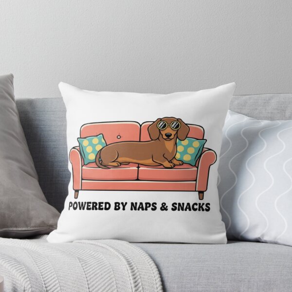 Item preview, Funny Dachshund T-Shirt | Powered by Naps and Snacks Tee | Dachshund Mom Gift | Sausage Dog Humor Shirt for Women Men designed and sold by Ditstyle.