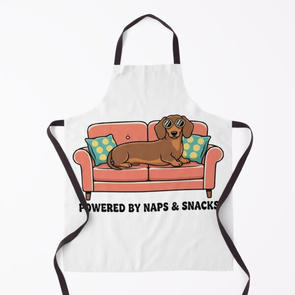 Artikelvorschau, Lustiges Dackel-T-Shirt | Powered by Naps and Snacks Tee | Geschenk für Dackel-Mamas | Humorvolles Dackel-Shirt für Damen und Herren entworfen und verkauft von Ditstyle.